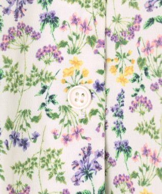 ANY 【洗濯機可能】サイドリボンフラワープリント ワンピース オフベース