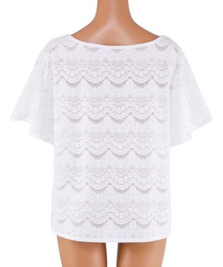 San-ai Resort（三愛水着楽園） ストレッチレースTシャツ　M　【San-ai Resort（サンアイリゾート）】 ホワイト