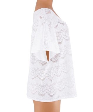 San-ai Resort（三愛水着楽園） ストレッチレースTシャツ　M　【San-ai Resort（サンアイリゾート）】 ホワイト