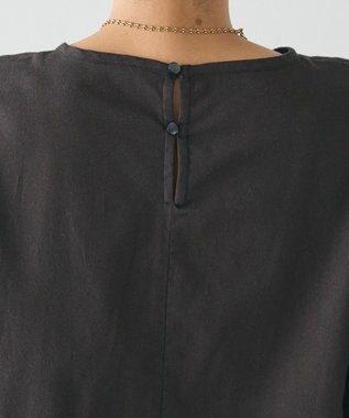 CRAFT STANDARD BOUTIQUE ボリュームスリーブウエストギャザーチュニック Charcoal Gray