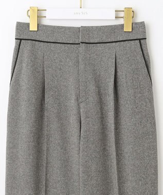 ANY SIS 【洗える】ハイウエストソフトテーパード パンツ モノトーン系