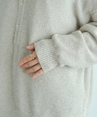 YECCA VECCA 2wayヘンリーネックルーズニット Beige