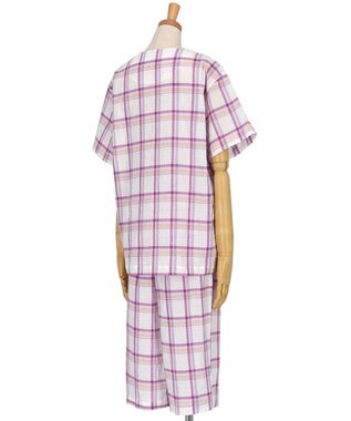 ワコール／睡眠科学 パジャマ 5分袖 半袖 7分丈 綿混ローン素材 レディース YDT143 睡眠科学／ワコール ロマンピンク