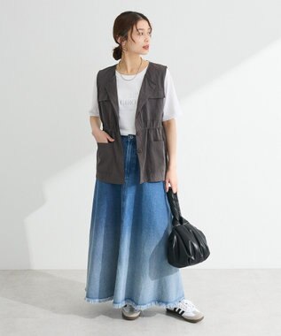 Green Parks 箔プリントフェミニンロゴＴシャツ Off White