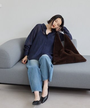 AMERICAN HOLIC ラスターシアーシャツ Charcoal Gray