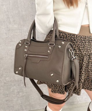 WEGO 2wayスタッズボストン ブラウン