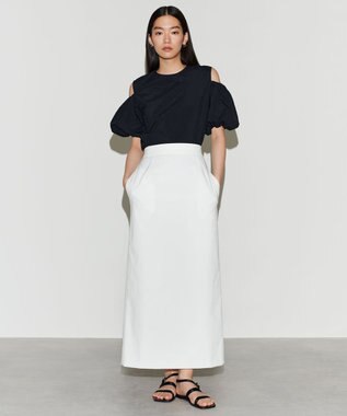 NAVE 【Nave　撥水機能・UVカット・透湿・接触冷感】ナイロンワッシャー ブラウス ブラック系