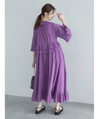 Te chichi コットンローンラッフルフリルドレス パープル