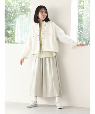 Green Parks ショート丈デニムジャケット Off White