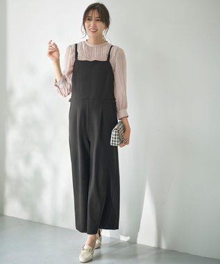 ANY SIS 【洗える】オーガンジーシャーリング ブラウス ライトブレ―