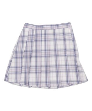 WEGO 【SCHOOLITEM/SMLサイズ展開】スクールプリーツスカート ホワイトチェック1