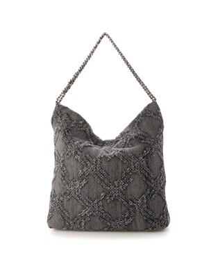 UNBILLION 【テレビ ドラマ着用アイテム】カシュカシュ cachecache / デニム風チェーンバッグ GY