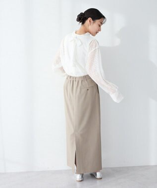 CRAFT STANDARD BOUTIQUE ＜セレモニー＞前後2WAYレースボウタイブラウス White