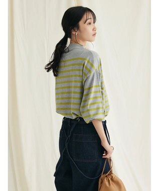 CRAFT STANDARD BOUTIQUE とてもちボーダーニットプルオーバー Gray Mixture