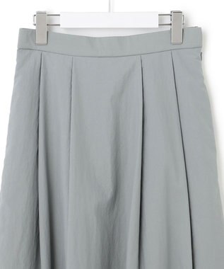 23区 【WEB限定】マットナイロンタフタ フレアスカート ブルーグレー