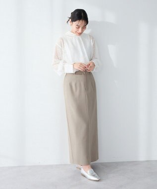CRAFT STANDARD BOUTIQUE ＜セレモニー＞前後2WAYレースボウタイブラウス White