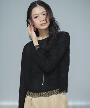 23区 L ラッセルレース 2WAY ニット