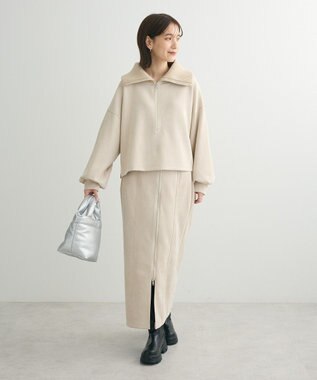 Green Parks ・ＥＬＥＮＣＡＲＥ　ＤＵＥ　スエードポンチＺＩＰスカー Ivory