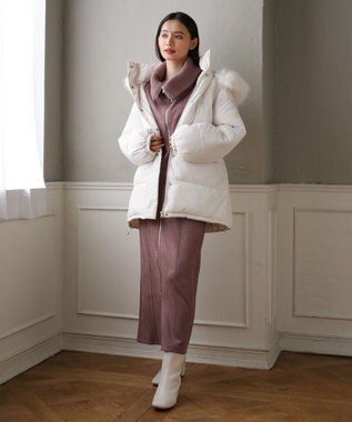 Green Parks ・ＥＬＥＮＣＡＲＥ　ＤＵＥ　スエードポンチＺＩＰスカー Pink