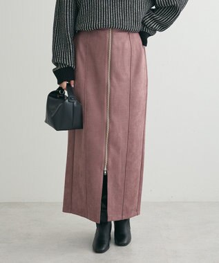 Green Parks ・ＥＬＥＮＣＡＲＥ　ＤＵＥ　スエードポンチＺＩＰスカー Pink