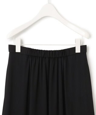 ICB 【洗える】エステルジョーゼット ティアードスカート ブラック系