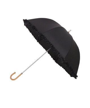 MOONBAT 【遮光/晴雨兼用日傘】LANVIN en Bleu (ランバン オン ブルー)ドビーフリル ハート 遮熱 UV 長傘