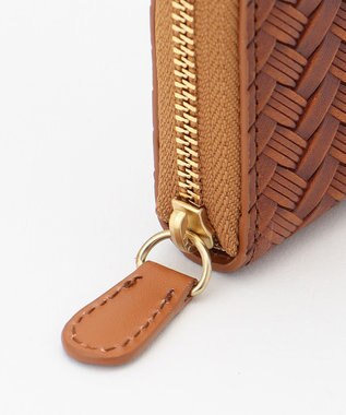 JOSEPH ABBOUD 【コインケース】カウレザー エンボスメッシュ キャメル系