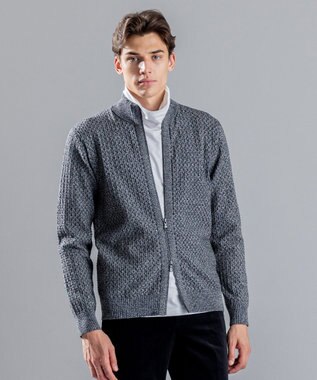 JOSEPH HOMME 【イージーケア】 ヴィスコースリンクス　ジップアップカーディガン ライトグレー系