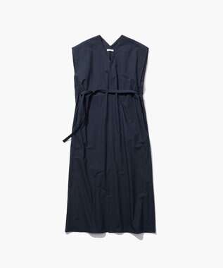 ATON COTTON BROAD | フレンチスリーブドレス NAVY