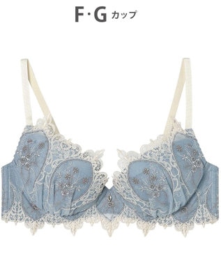 AMPHI ブラジャー 谷間メイク カップ上辺が浮きにくい Gカップまで対応 大きいサイズ 【Glama-Rich グラマリッチ ボリュームUPタイプ】 ブラ BYJ306 アンフィ／ワコール