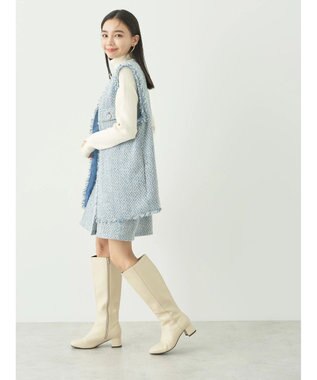 earth music&ecology ツイードジレ Blue