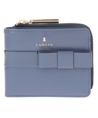 LANVIN en Bleu シャリテ ラウンド二つ折り財布