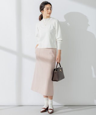 組曲 L 【洗える】Elenaパフスリーブ ニット アイボリー系