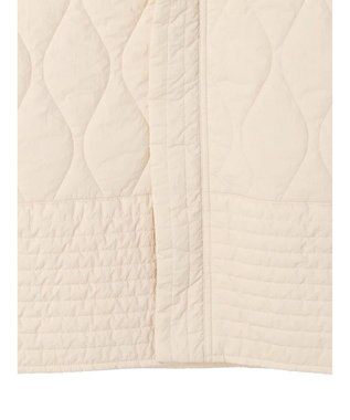 Green Parks ヒョウタンキルトミドル丈ベスト Ecru