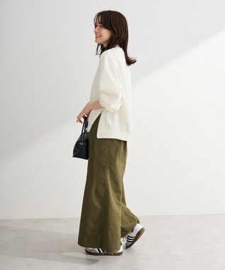 Green Parks フラワーフクレジャカードプルオーバー Off White