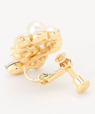 ANY SIS パール調ジュエル イヤリング ライトゴールド