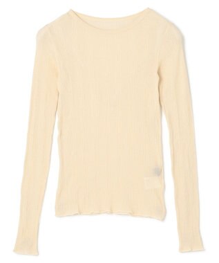 uncrave 【手洗い可】シアー ランダムリブ カットソー（uncrave STANDARD） エクリュ