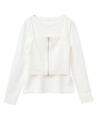 Green Parks ＳＥＴ２点ニットキャミビスチェ＋プルオーバー Ivory