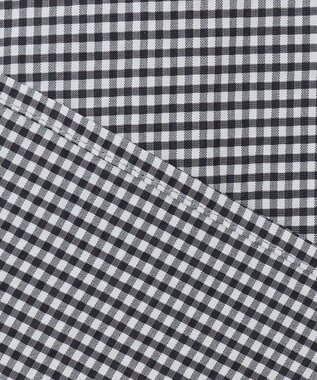 J.PRESS LADIES 【洗える】バイカラーギンガム&ストライプ ブラウス ネイビー系3