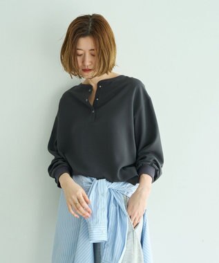 YECCA VECCA 2wayリブMIXジョーゼットブラウス