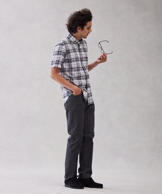 J.PRESS MEN インディアンマドラスチェック シャツ ブラック系3