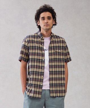 J.PRESS MEN インディアンマドラスチェック シャツ ベージュ系3