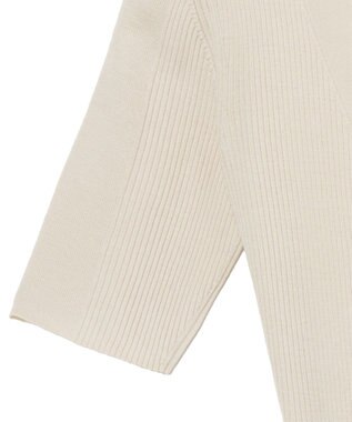 JOSEPH 【洗える】ファインリブメリノ　ショートスリーブニット Quail