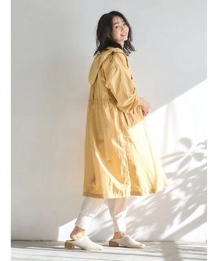 Green Parks フーデットロングコート Orange