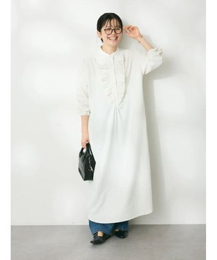 CRAFT STANDARD BOUTIQUE デシンフリルワンピース Off White