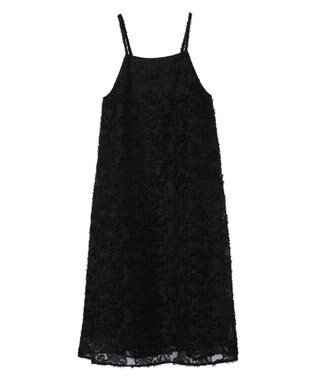 earth music&ecology フラワージャガードキャミワンピース Black