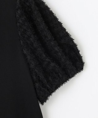 組曲 L 華感コンビネーションスリーブ カットソー ブラック系