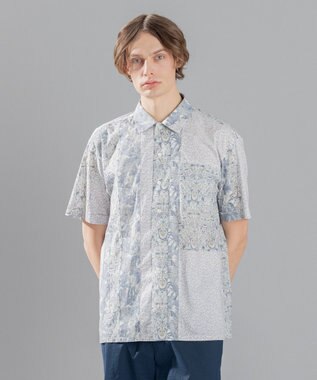 JOSEPH HOMME 【LIBERTY】 パッチワークリバティ 半袖シャツ ホワイト系3