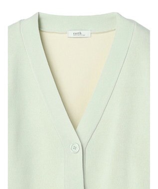 earth music&ecology バイカラースポンディッシュカーディガン Mint