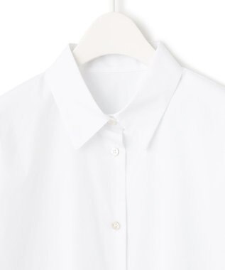 ICB 【洗える】コットンナイロンシャーティング ベーシックシャツ オフホワイト系